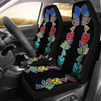 Four Directions Floral Set of Car Seat Covers