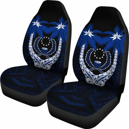Pohnpei Micronesian Car Seat Covers - Pohnpei Flagg Coconut Tree -