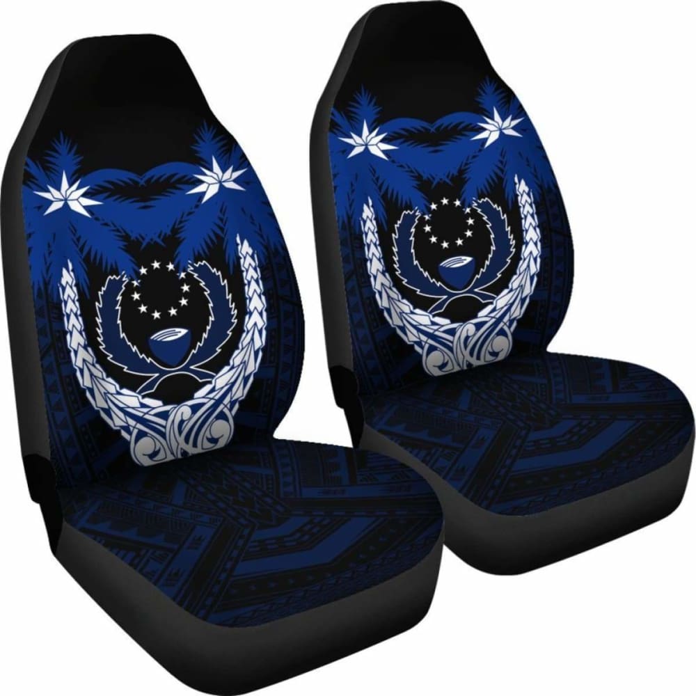 Pohnpei Micronesian Car Seat Covers - Pohnpei Flagg Coconut Tree -