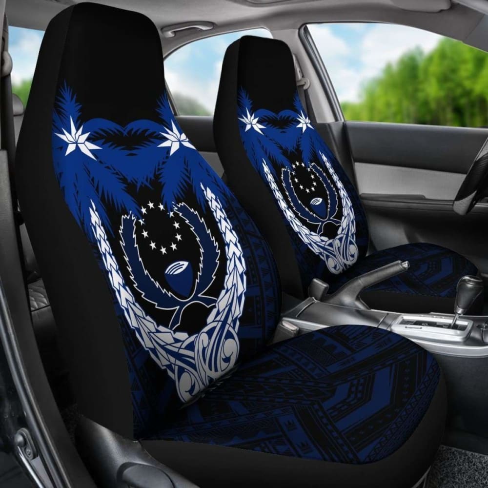 Pohnpei Micronesian Car Seat Covers - Pohnpei Flagg Coconut Tree -