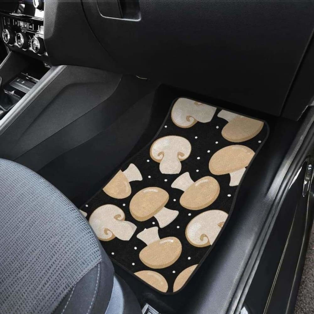 Champignon Mushroom Pattern Front And Back Car Mats
