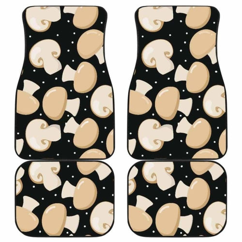 Champignon Mushroom Pattern Front And Back Car Mats
