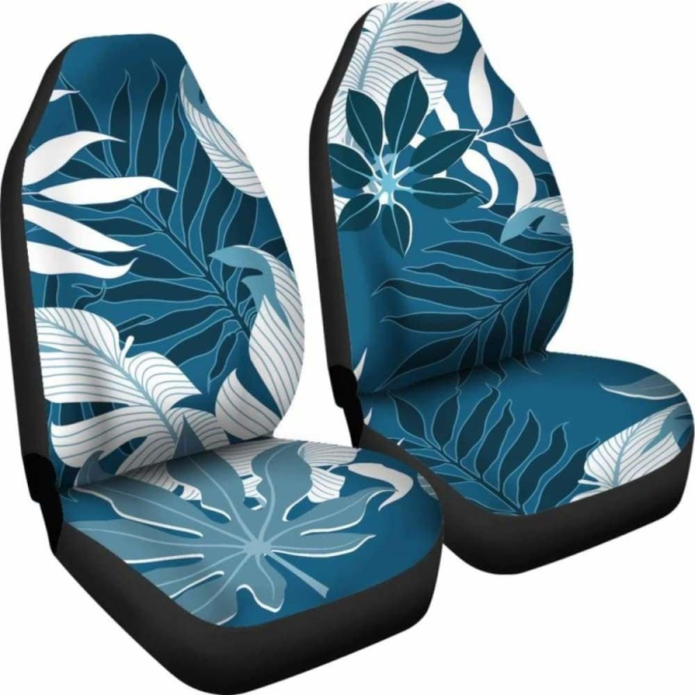 Blue Leaves Car Seat Covers