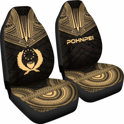 Pohnpei Polynesian Chief Car Seat Cover Gold Version