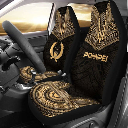 Pohnpei Polynesian Chief Car Seat Cover Gold Version