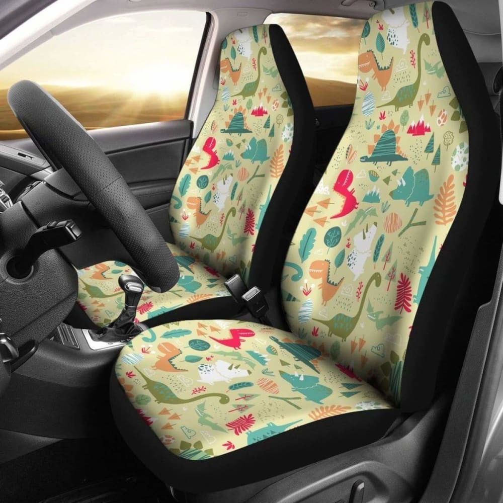 Cute Dinosaur Colorful Dinosaur Car Seat Covers