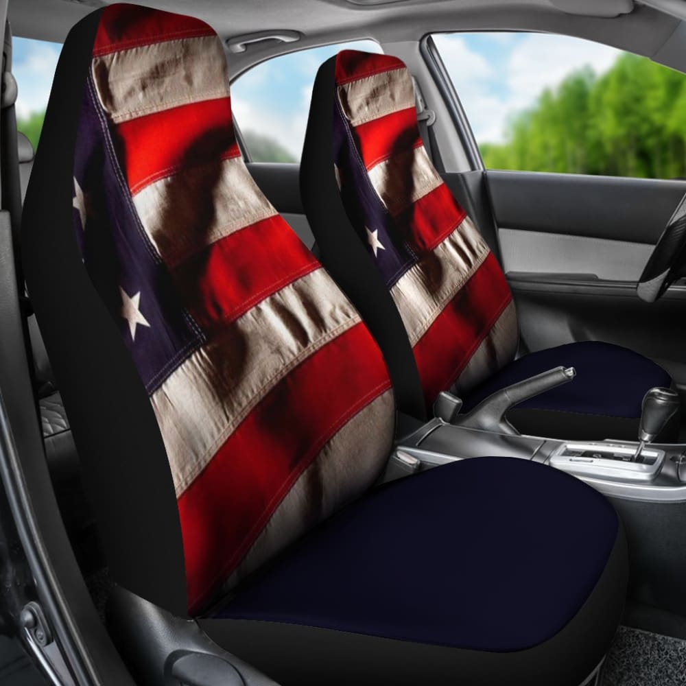 Car Seat Covers with American Flag Pride Custom Design