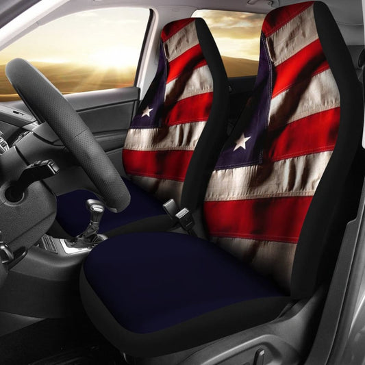 Car Seat Covers with American Flag Pride Custom Design