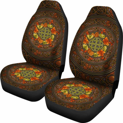 Celtic Car Seat Covers - Mid Autumn Celtic Leaves