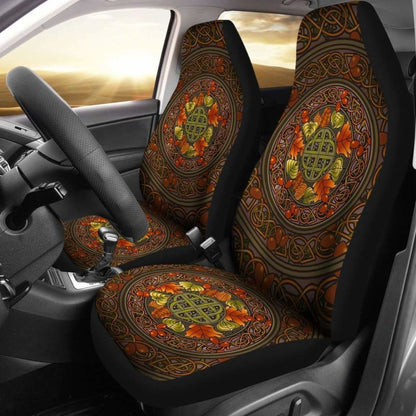 Celtic Car Seat Covers - Mid Autumn Celtic Leaves