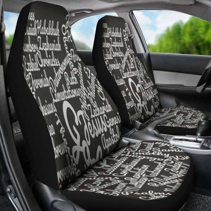 Christianity Holy Bible Books White Black Car Seat Cover