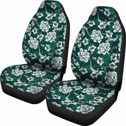 Dark Emerald Green Baroque Car Seat Covers