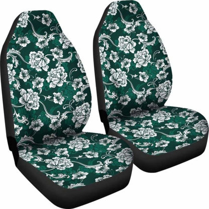 Dark Emerald Green Baroque Car Seat Covers