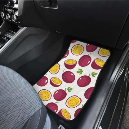 Passion Fruit Design Pattern Front And Back Car Mats