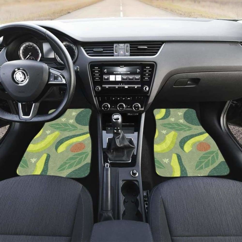 Avocado Pattern Front And Back Car Mats