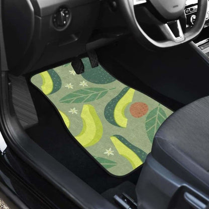 Avocado Pattern Front And Back Car Mats
