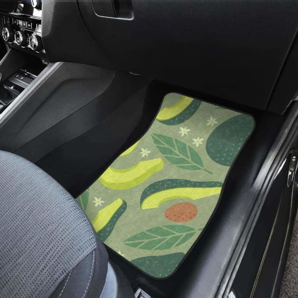 Avocado Pattern Front And Back Car Mats