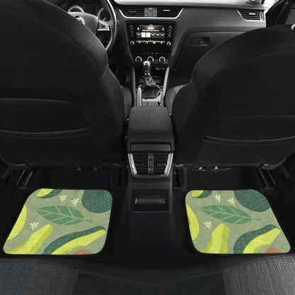 Avocado Pattern Front And Back Car Mats