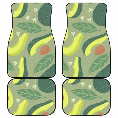 Avocado Pattern Front And Back Car Mats