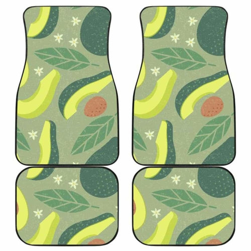 Avocado Pattern Front And Back Car Mats