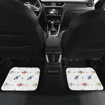 Cute Helicopter Star Pattern Front And Back Car Mats