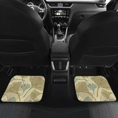Ginkgo Leaves Design Pattern Front And Back Car Mats