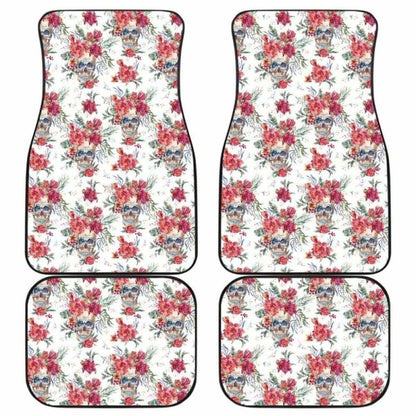 Set Of Pcs Floral Skull Car Mats