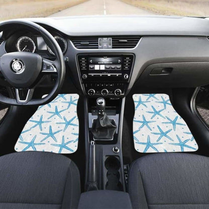 Watercolor Starfish Pattern Front And Back Car Mats