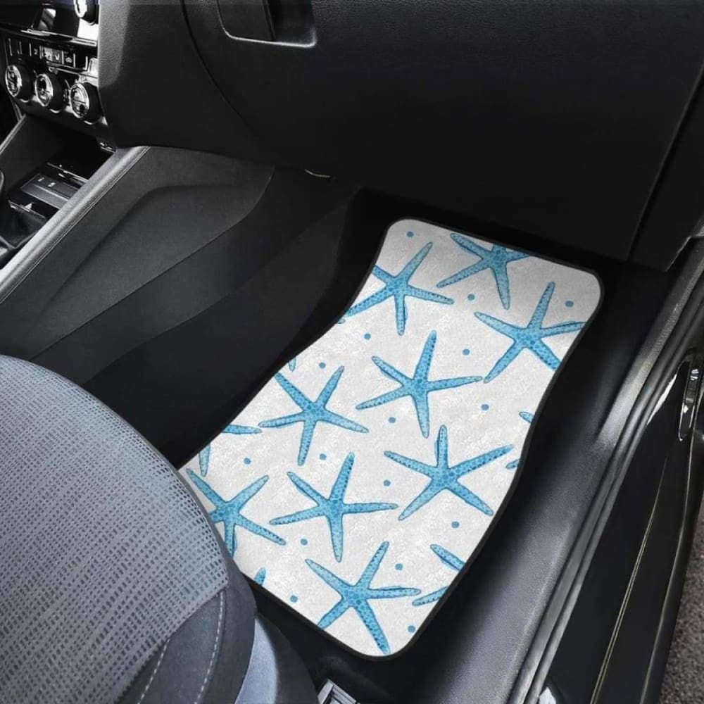 Watercolor Starfish Pattern Front And Back Car Mats