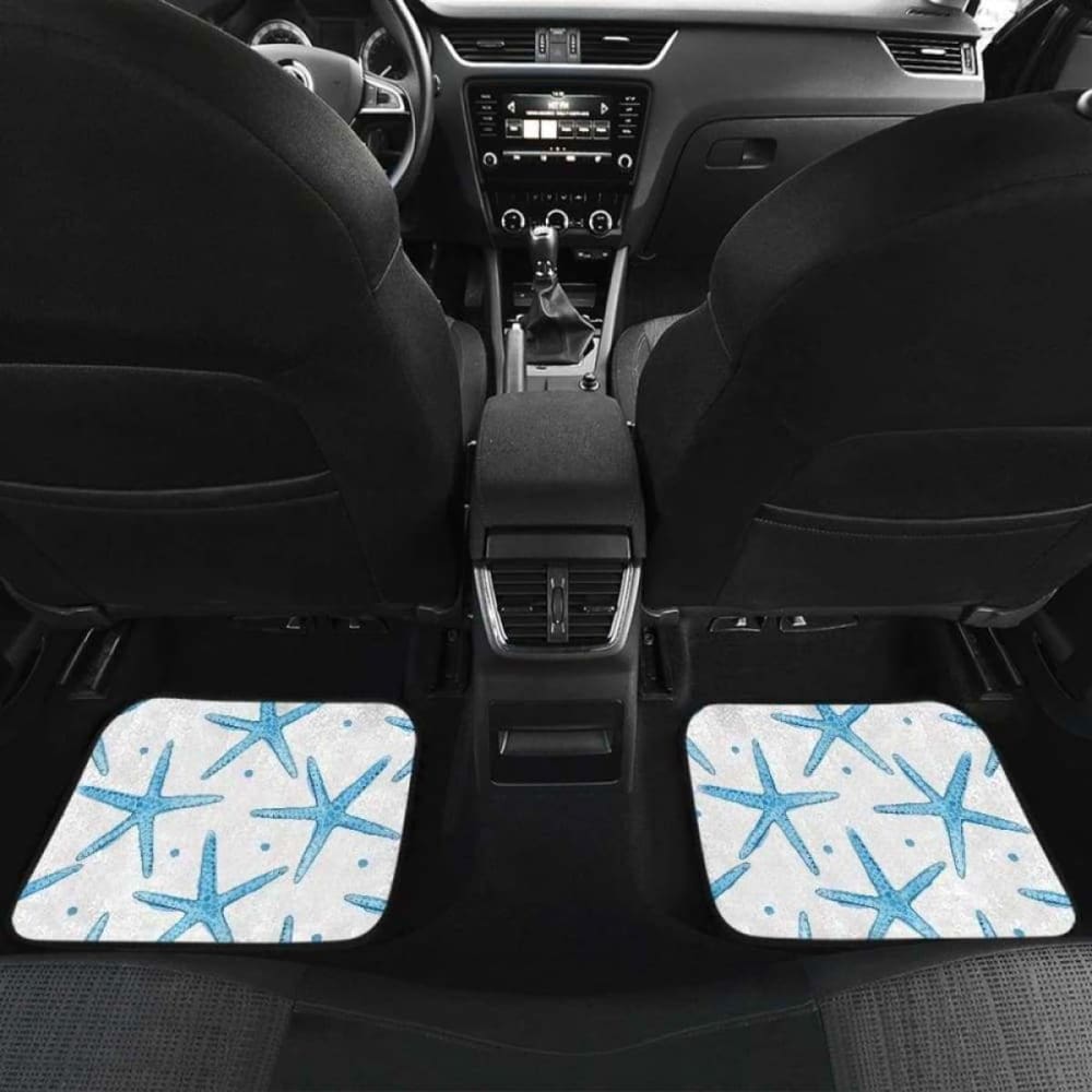 Watercolor Starfish Pattern Front And Back Car Mats