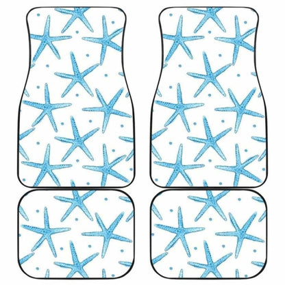 Watercolor Starfish Pattern Front And Back Car Mats