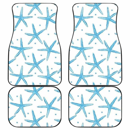 Watercolor Starfish Pattern Front And Back Car Mats