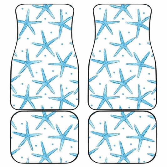 Watercolor Starfish Pattern Front And Back Car Mats