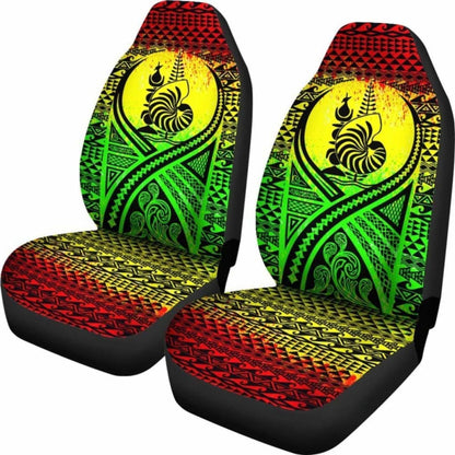 New Caledonia Car Seat Cover - New Caledonia Coat Of Arms Polynesian Tattoo Reggae -