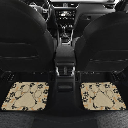Couple Rottweilers For Rottweilers Lovers Paw Print Car Floor Mats