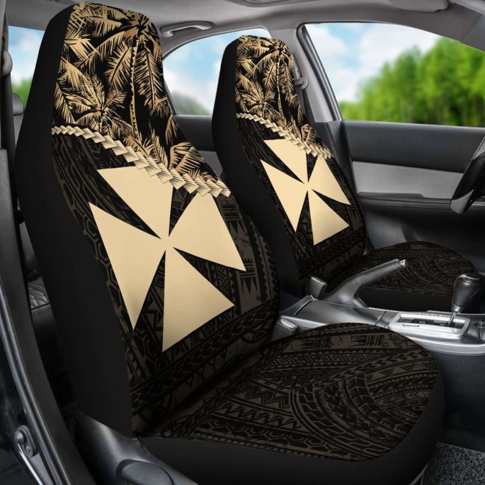 Wallis And Futuna Car Seat Covers Golden Coconut