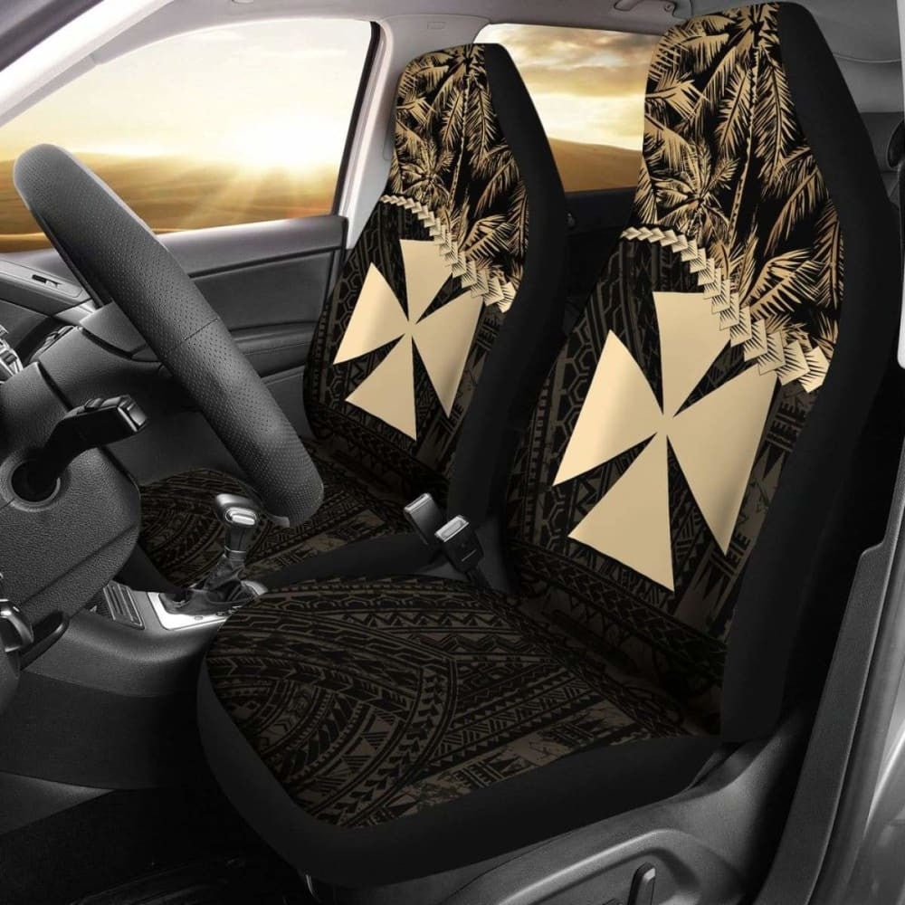 Wallis And Futuna Car Seat Covers Golden Coconut