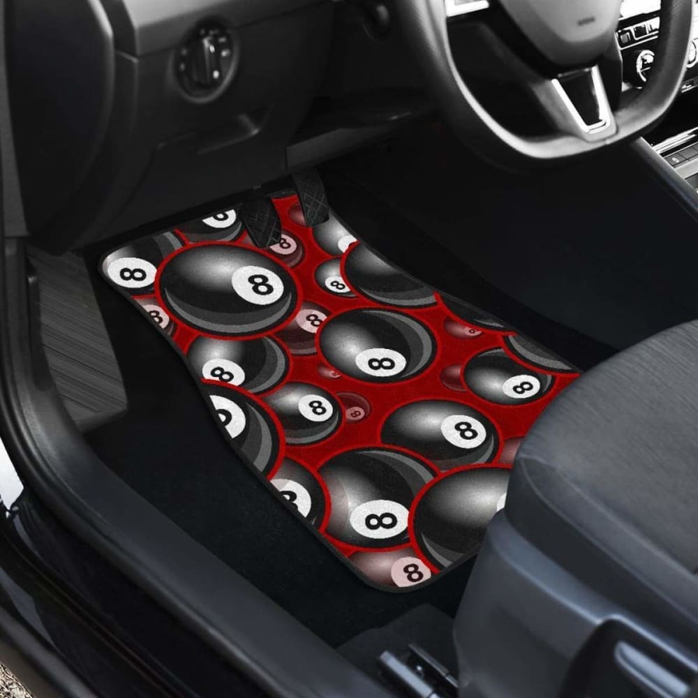Billiard Ball Pattern Print Design  Front And Back Car Mats