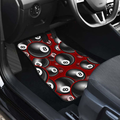 Billiard Ball Pattern Print Design  Front And Back Car Mats