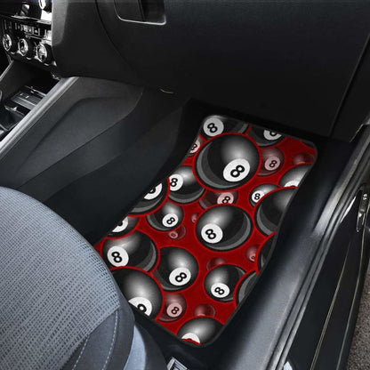 Billiard Ball Pattern Print Design  Front And Back Car Mats