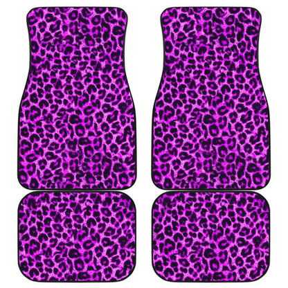 Purple Leopard Skin Print Car Floor Mats