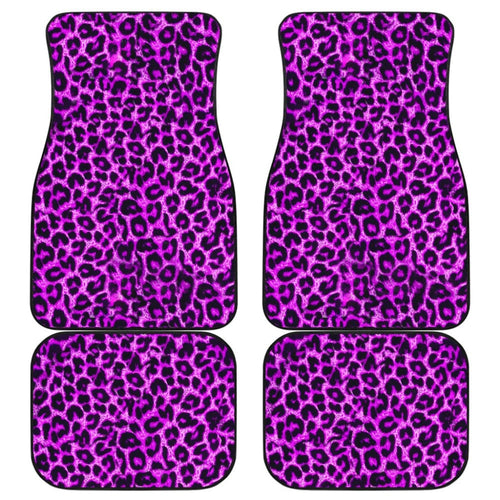 Purple Leopard Skin Print Car Floor Mats