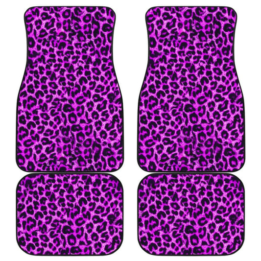 Purple Leopard Skin Print Car Floor Mats