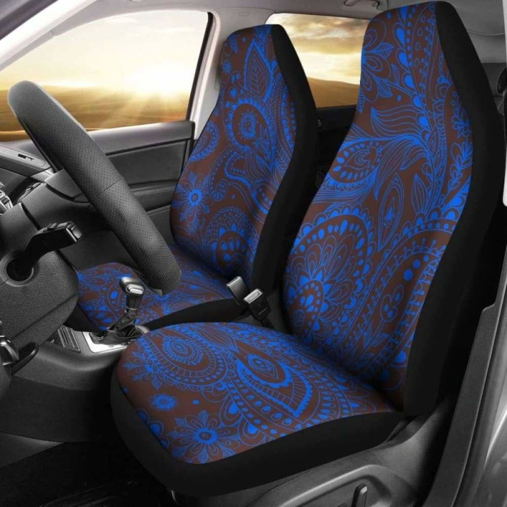 Blue Elegant Decor Car Seat Covers