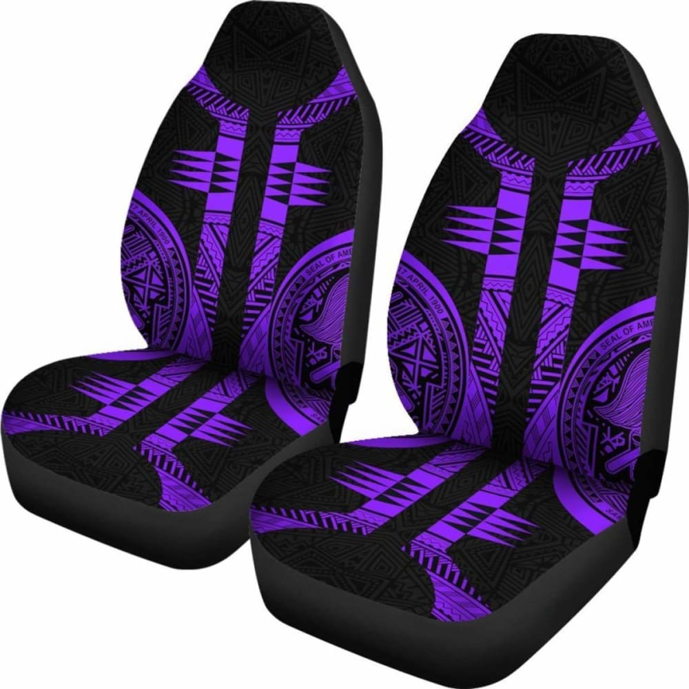 American Samoa Car Seat Covers - Purple Armor Tattoo -