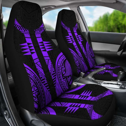 American Samoa Car Seat Covers - Purple Armor Tattoo -