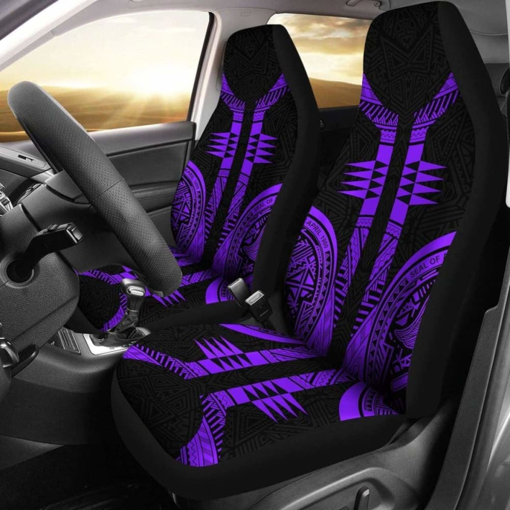 American Samoa Car Seat Covers - Purple Armor Tattoo -