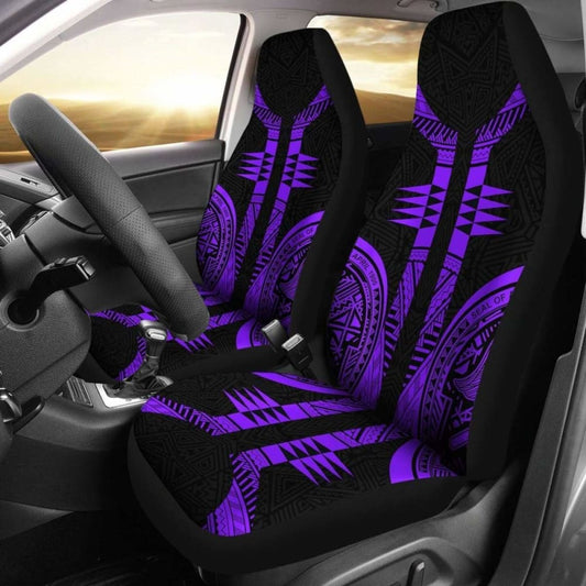 American Samoa Car Seat Covers - Purple Armor Tattoo -