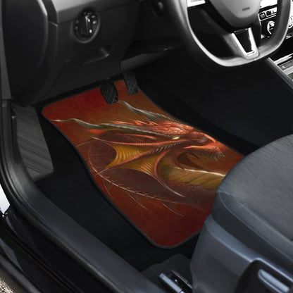 Orange Dragon Digital Art Design Amazing Gift Ideas Car Floor Mats
