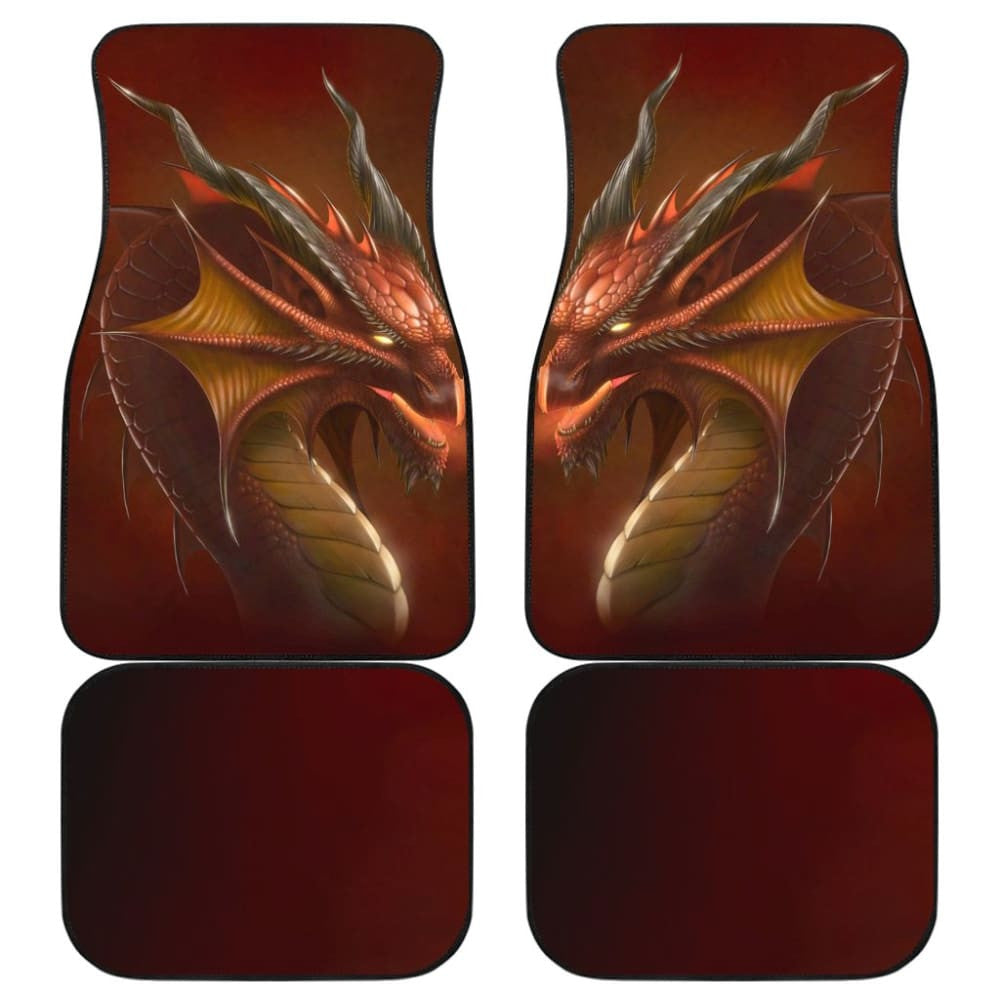 Orange Dragon Digital Art Design Amazing Gift Ideas Car Floor Mats